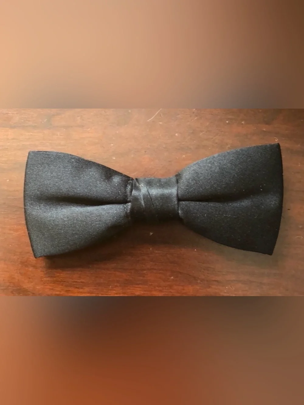 NWOT Little Boys Boutique Black Satin Double Bow Bow-tie - Toddler